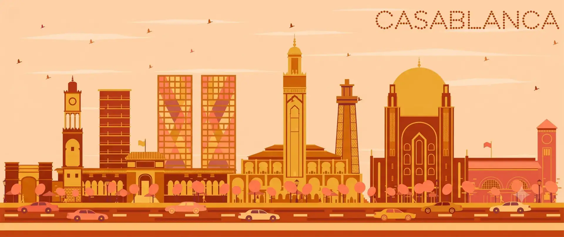 Casablanca seen from a scooter